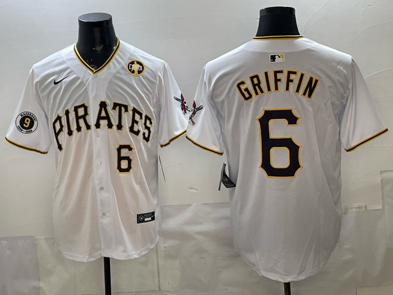 Men Pittsburgh Pirates #6 Griffin white Game 2026 Nike MLB Jersey 0401005